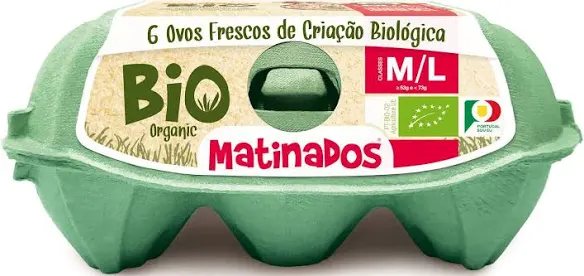 Ovos Matinados BIO Caixa de 6 M/L